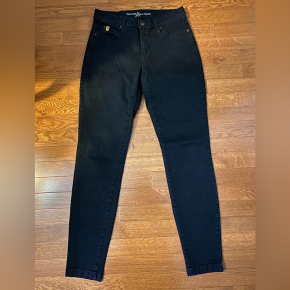 Second Yoga Jeans Women’s Black Stretch Pants Size 28 (Tape W29 / L30.5”) - Picture 3 of 9